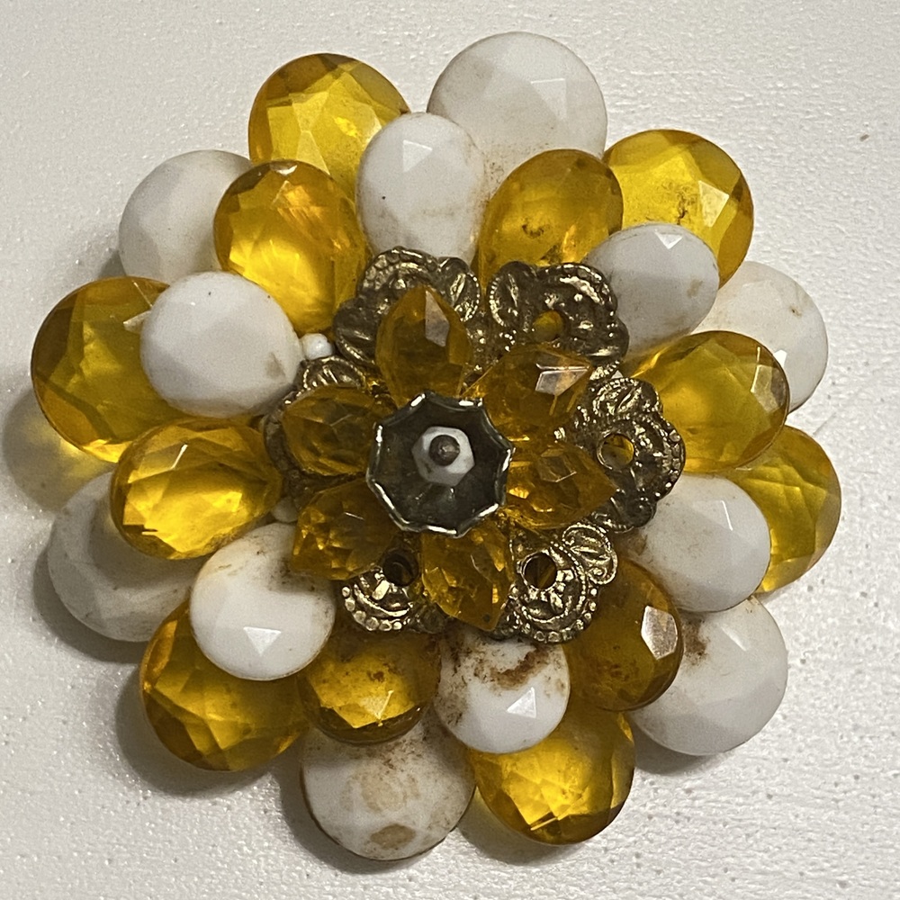 Vintage Floral Brooch Floral - Picture 4 of 6